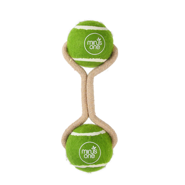 Dog Tennis Ball Rope Toy Double Meadow